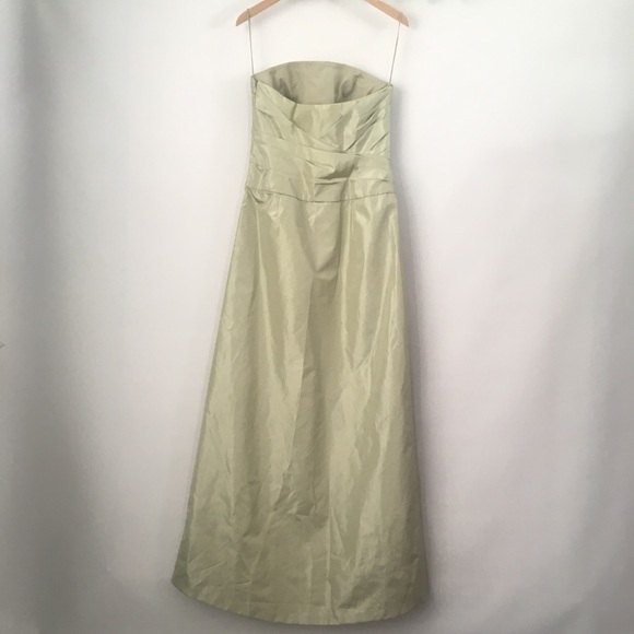 Donated Amsale strapless light green bridesmaids - Picture 5 of 7